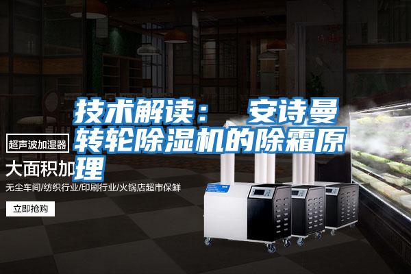 技術(shù)解讀: 安詩曼轉(zhuǎn)輪除濕機的除霜原理