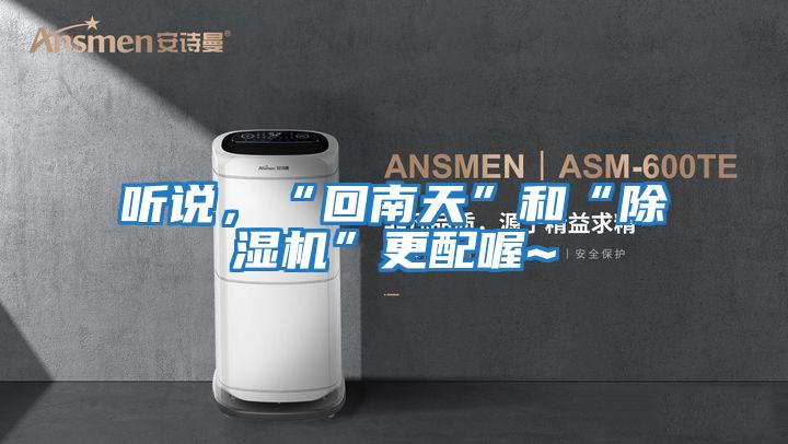 聽說,“回南天”和“除濕機”更配喔~