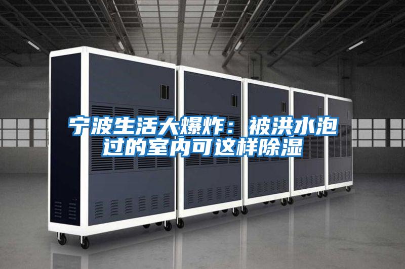 寧波生活大爆炸：被洪水泡過的室內可這樣除濕