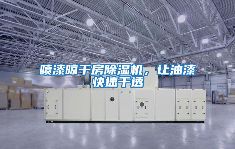 噴漆晾干房除濕機，讓油漆快速干透