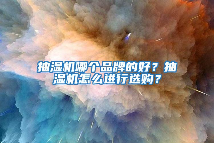 抽濕機哪個品牌的好？抽濕機怎么進行選購？
